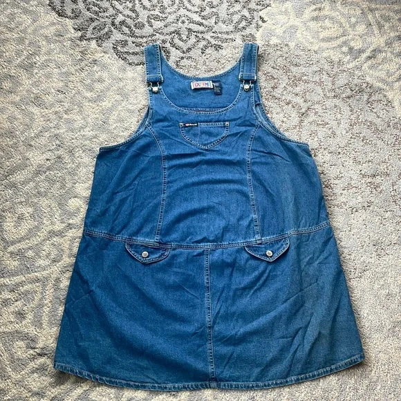 white christmas dresses Road Trip Denim Vest Dress – SPELL main image 1
